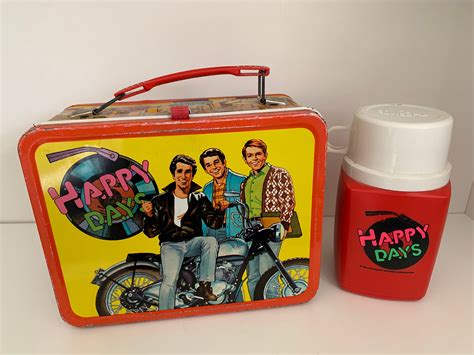 vintage metal lunch boxes with thermos for sale|retro metal lunch box.